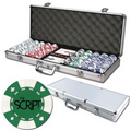 Poker chips set with aluminum chip case - 500 Card chips